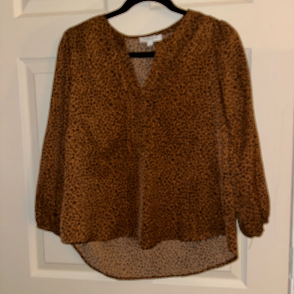 Gilli Cheetah Print Blouse